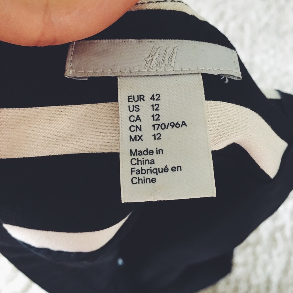 H&M white and black striped dress - Picture 4 of 4